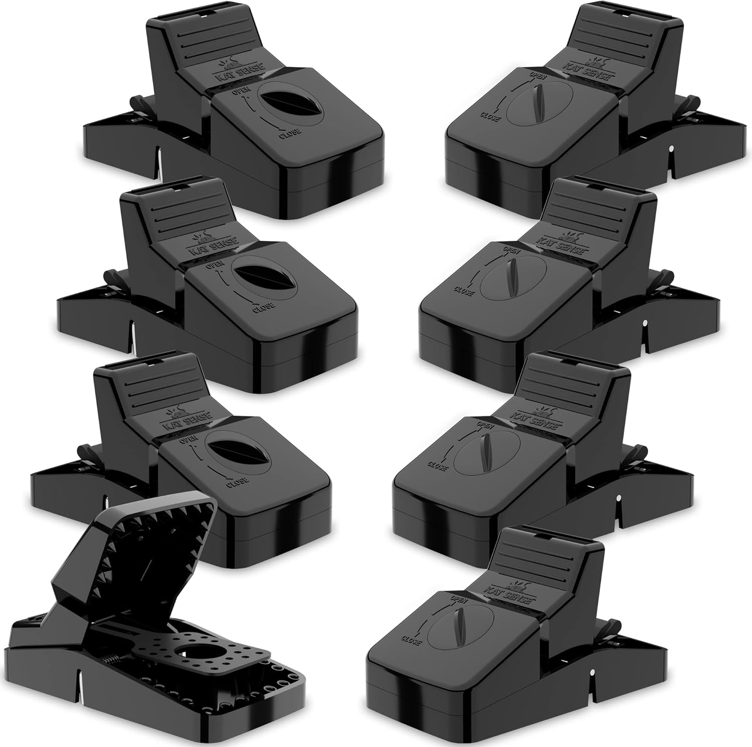 Pest Control Rat Traps, Professional Multi Captsure Set of 6 Large Snap Trap, Solutions for Indoor Outdoor AntiRodent Protection, Reusable Master Trapping Device for Rodents and Chipmunk
