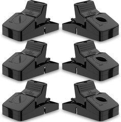 Pest Control Rat Traps, Professional Multi Captsure Set of 6 Large Snap Trap, Solutions for Indoor Outdoor AntiRodent Protection, Reusable Master Trapping Device for Rodents and Chipmunk
