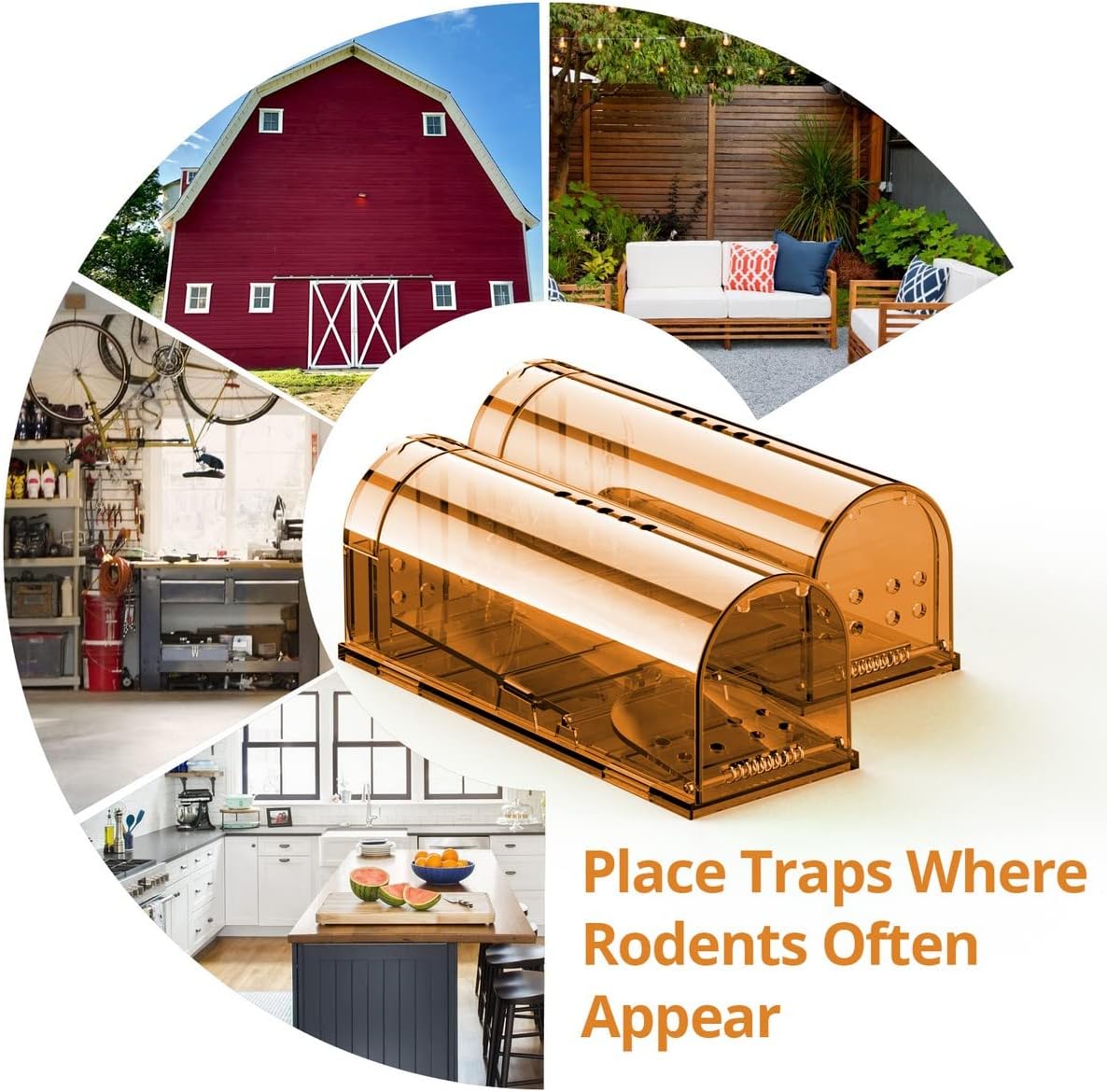 Mouse Trap, Humane Mouse Trap, Easy to Set, Mouse Catcher Quick Effective Reusable and Safe for Families -2 Pack