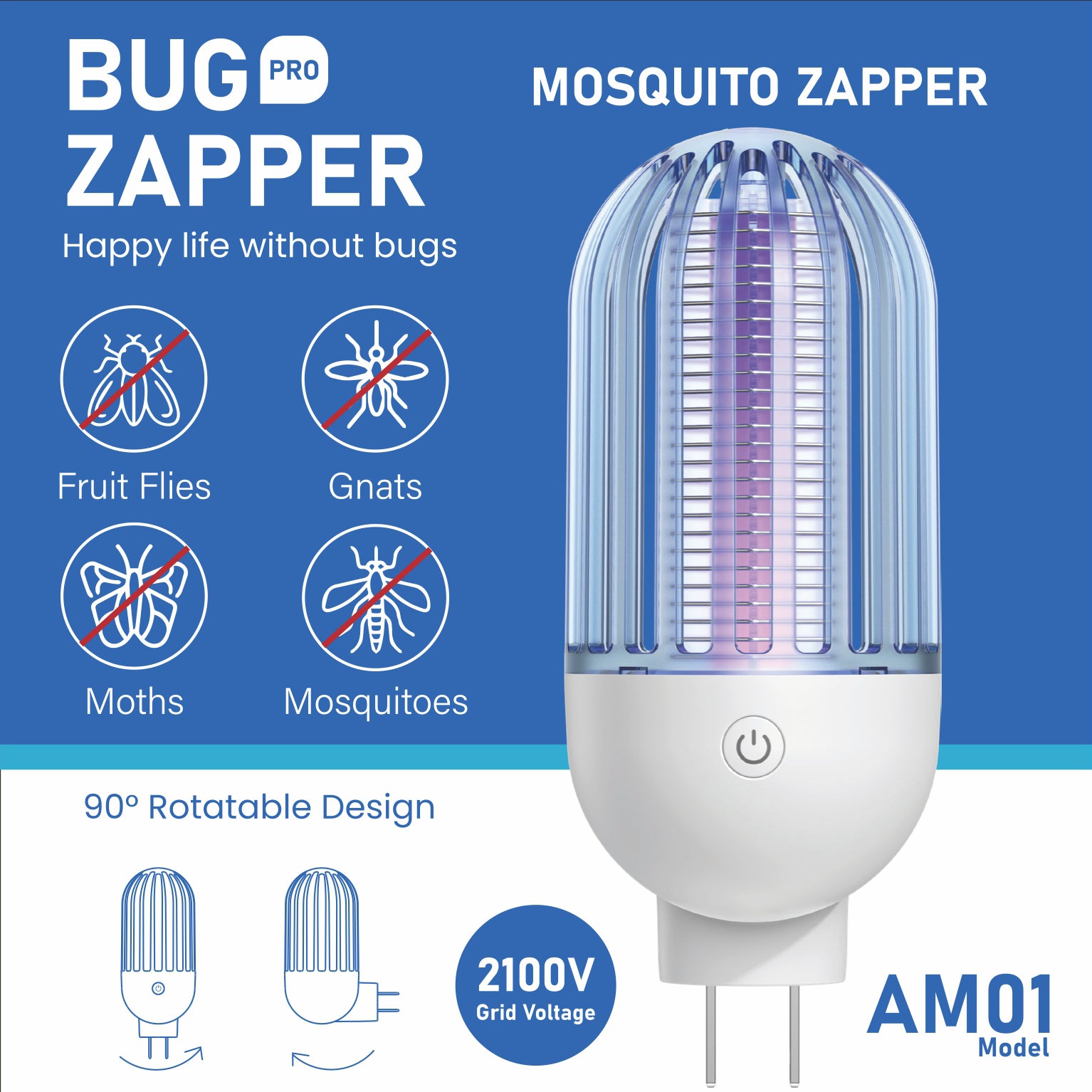 Rotating mosquito killer lamp AM01