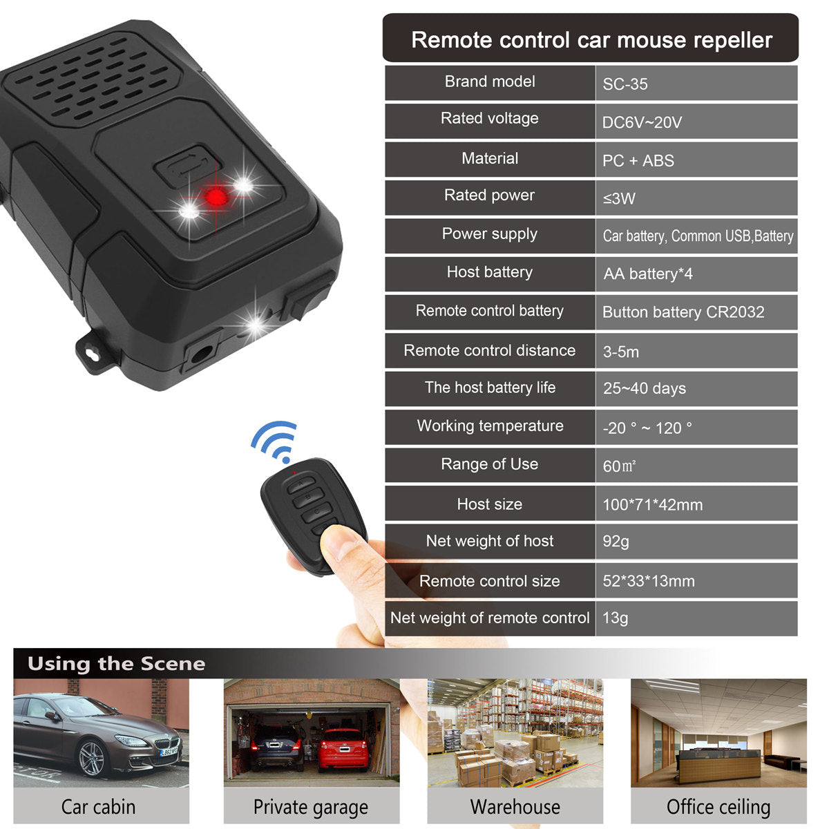 Car mouse repeller SC35