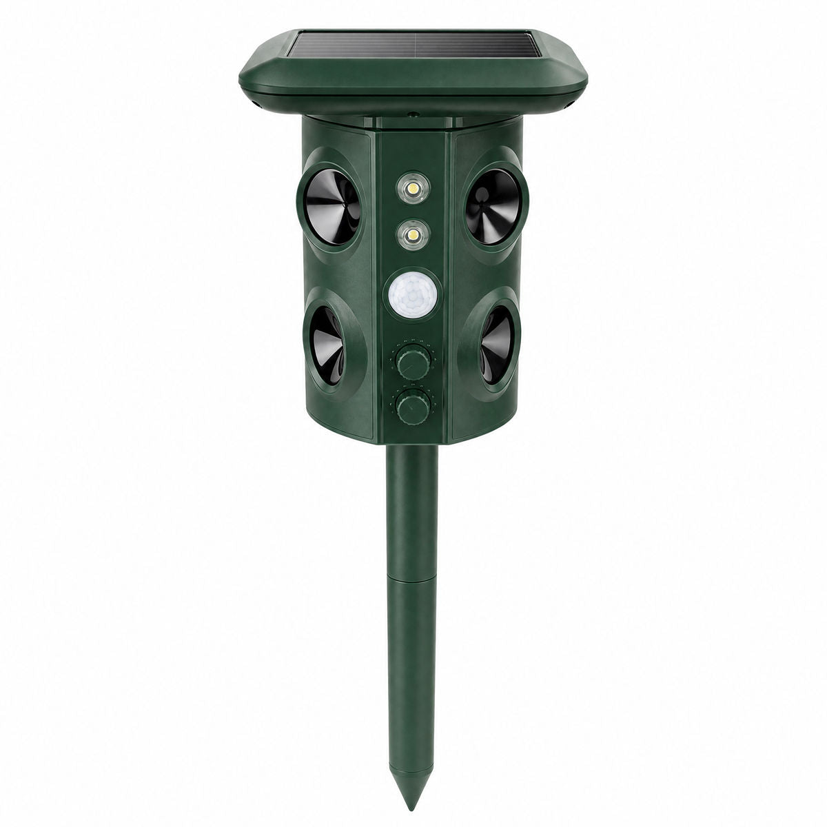 Solar Animal Repeller Outdoor, Ultrasonic Pest Repellent with Motion Sensor & LED Flash, 5 Modes Waterproof Snake Mouse Mole Raccoon Repellent for Garden Yard Farm 669