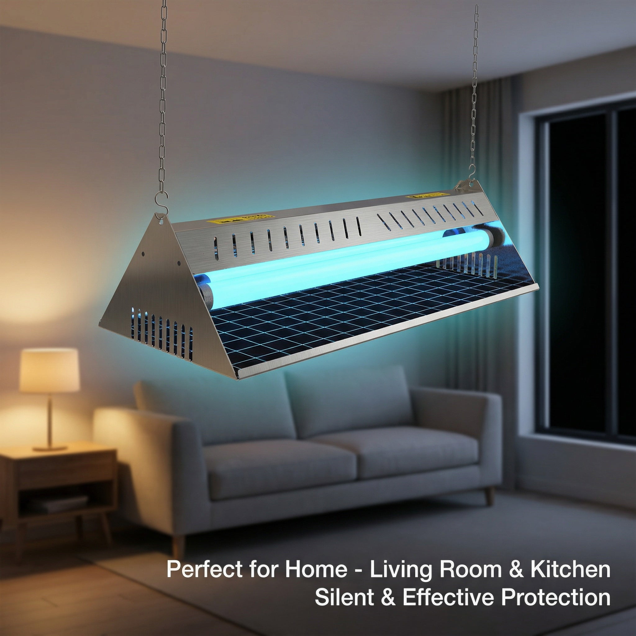 Stainless Steel Electric Shock Mosquito Killer Lamp, Physical Killing Without Radiation, Dual-use for Home & Restaurants (OEM&ODM) U03