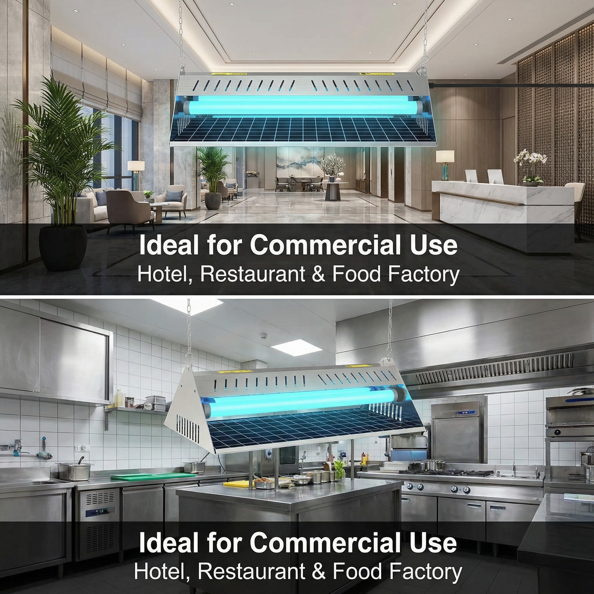 Stainless Steel Electric Shock Mosquito Killer Lamp, Physical Killing Without Radiation, Dual-use for Home & Restaurants (OEM&ODM) U03