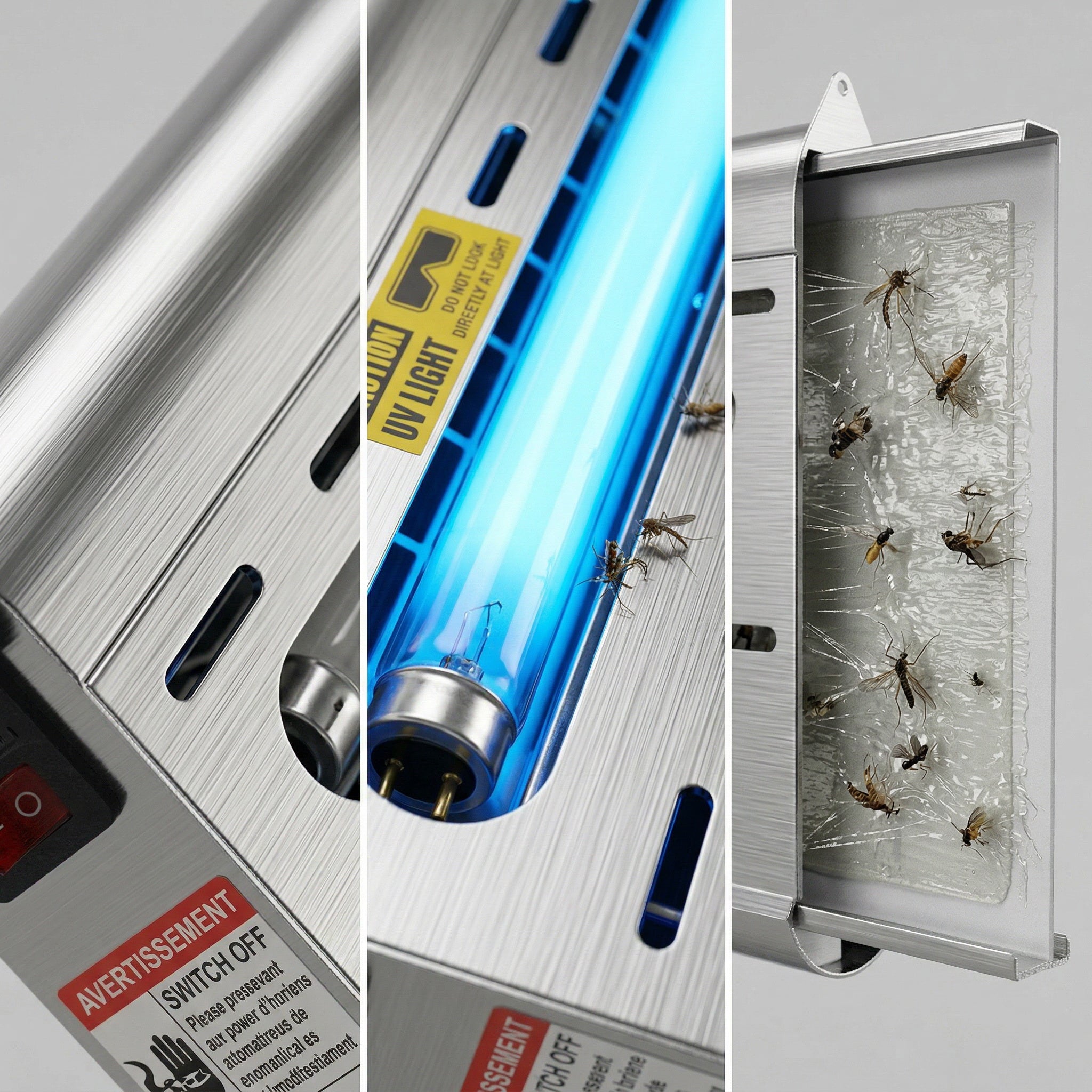 Food-grade Stainless Steel Mosquito Killer Lamp, Suitable for Kitchens & Food Factories, Safe & Eco-friendly Mosquito Repellent(OEM&ODM) U06