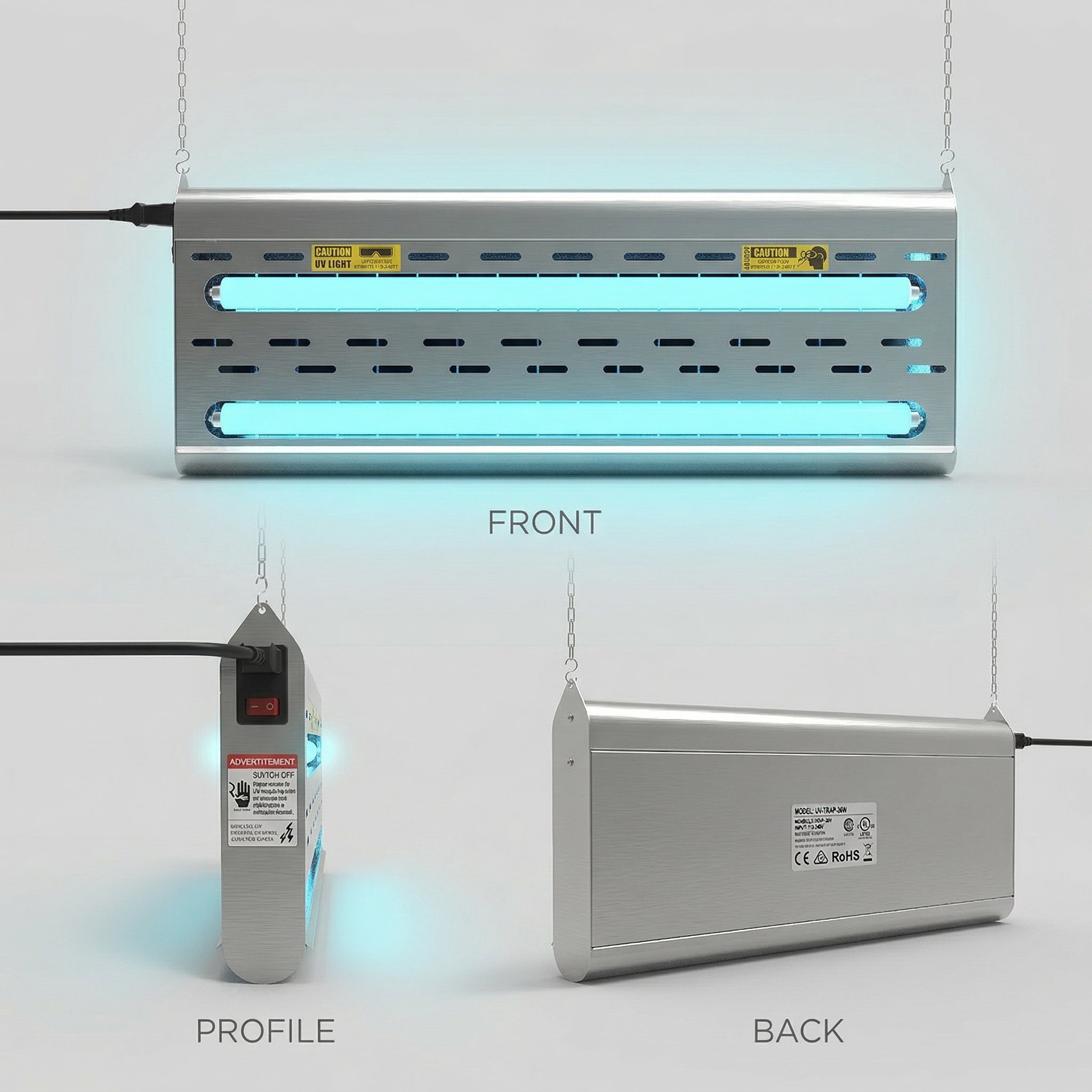 Food-grade Stainless Steel Mosquito Killer Lamp, Suitable for Kitchens & Food Factories, Safe & Eco-friendly Mosquito Repellent(OEM&ODM) U06
