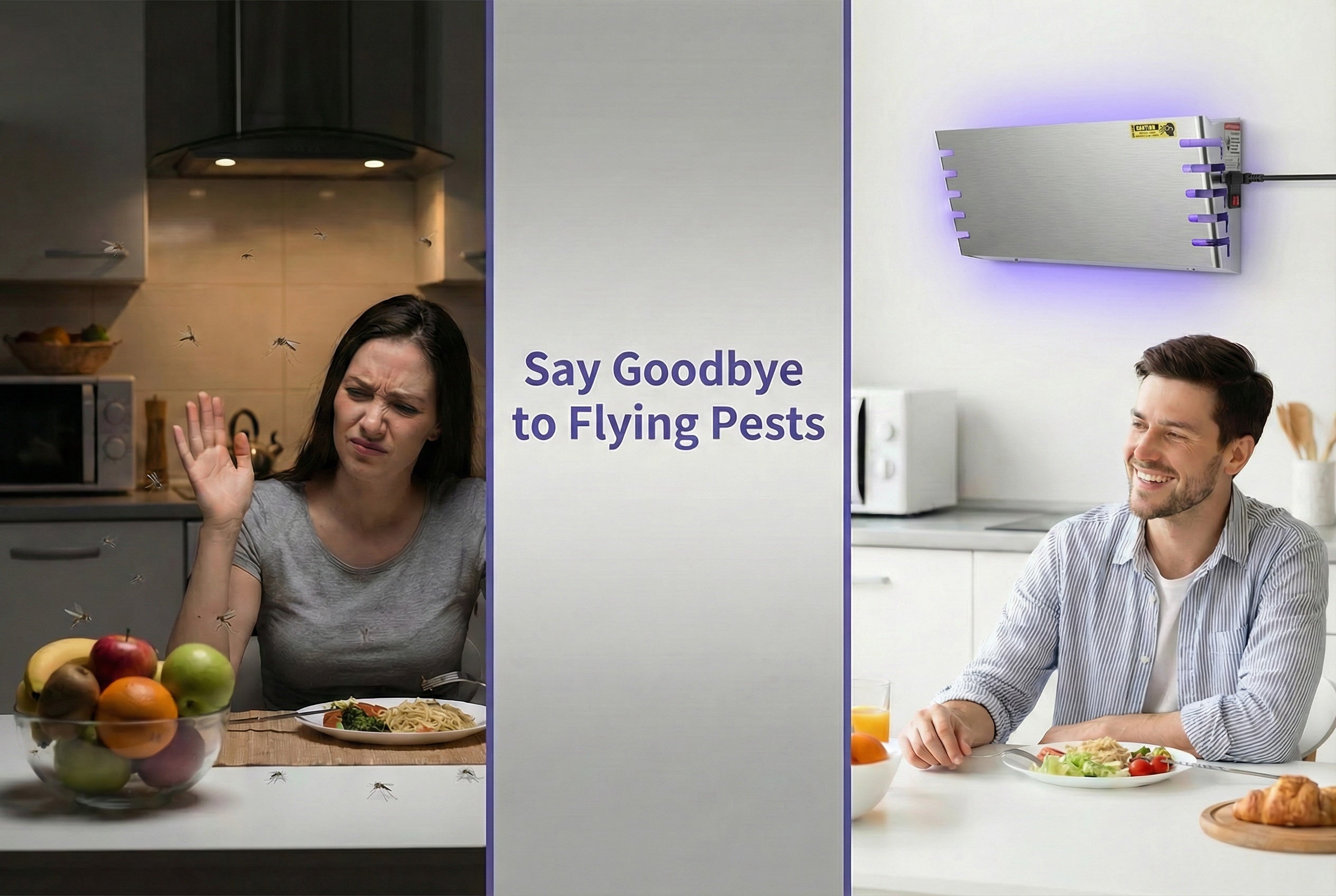 Wall-mounted Stainless Steel Mosquito Trap Lamp, Special for Restaurants & Hotels, Efficient Mosquito & Fly Killer (OEM&ODM) U12