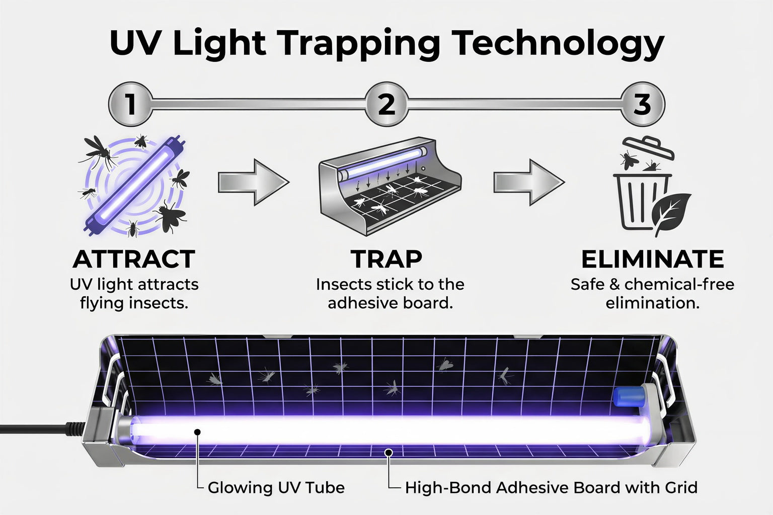 Wall-mounted Stainless Steel Mosquito Trap Lamp, Special for Restaurants & Hotels, Efficient Mosquito & Fly Killer (OEM&ODM) U12